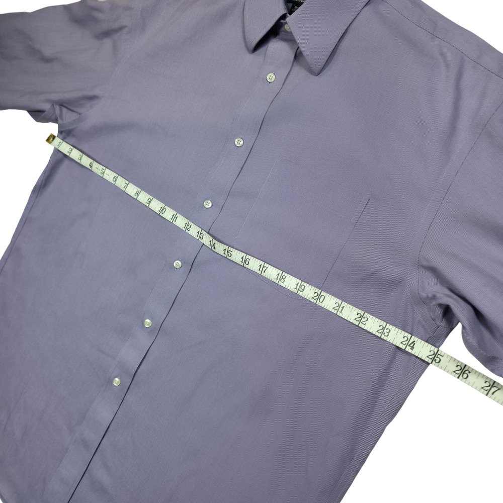 Jos.‎ A. Bank Traveler's Collection Purple Cotton Dress Shirt Mens 16-32 - Picture 3 of 7